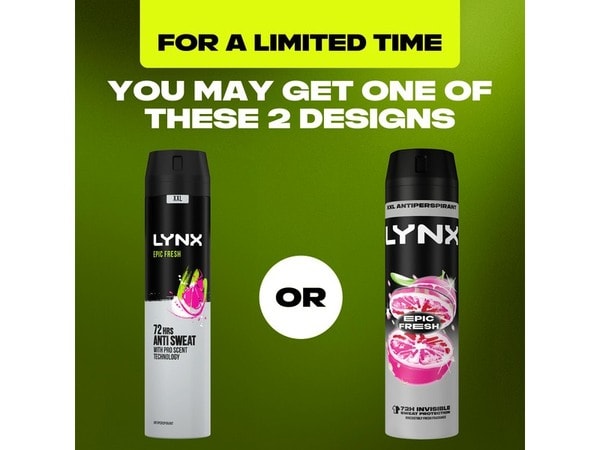 Lynx Epic Fresh Anti-Perspirant Deodorant Aerosol 250 ml