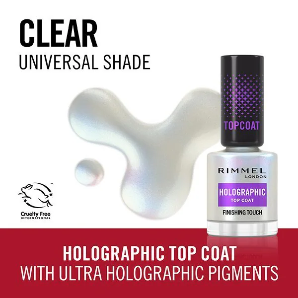 Rimmel Nail Effects Top Coat Holographic Top Coat 12Ml