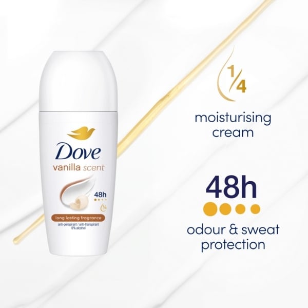 Dove Vanilla Anti-Perspirant Roll On 50 ml