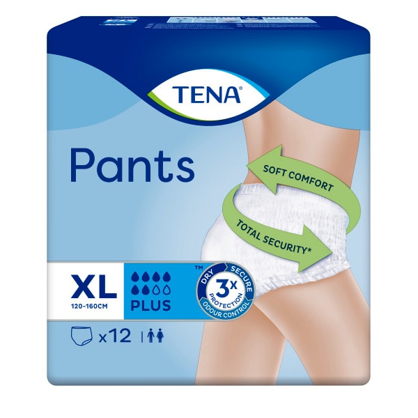 TENA Pants Plus X-Large 12 Pack