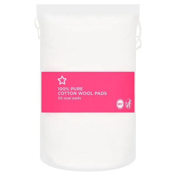 Superdrug Cotton Wool Oval Pad x50 3pk