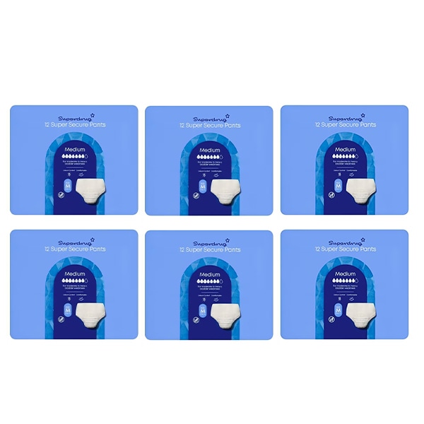 Superdrug Super Incontinence Pants Medium Bundle x6