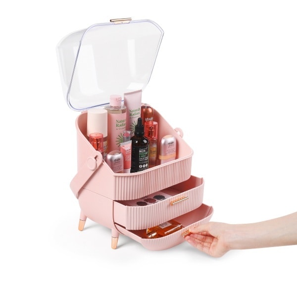 Superdrug Cosmetic Storage Pink Large