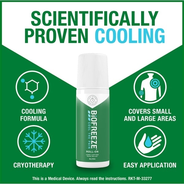 Biofreeze Roll On Muscle & Joint Cooling Pain Relief 89ml