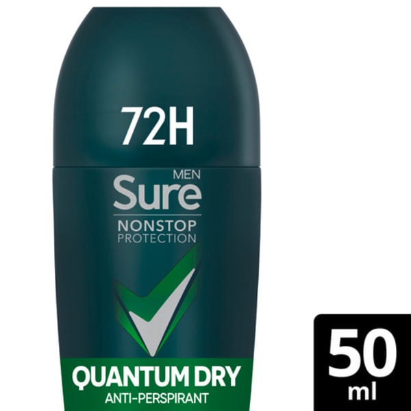 Sure Men Nonstop Protection Quantum Dry Anti-Perspirant Roll On 50 ml