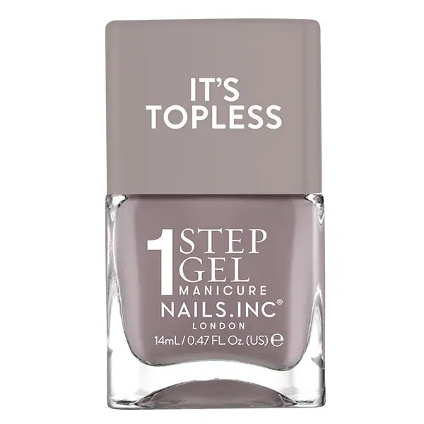 Nails.INC Its Topless Megan Mushroom Grey Polish 14ml