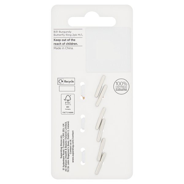 Superdrug Burgundy Ring 2pk M/L