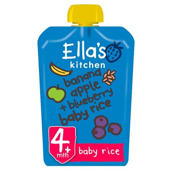 Ella's Kitchen Banana & Blueberries Baby Rice 4m+ 120g