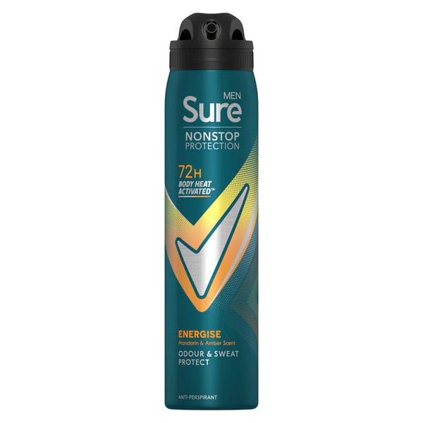 Sure Men Nonstop Protection Energise Anti-Perspirant Aerosol 250 ml