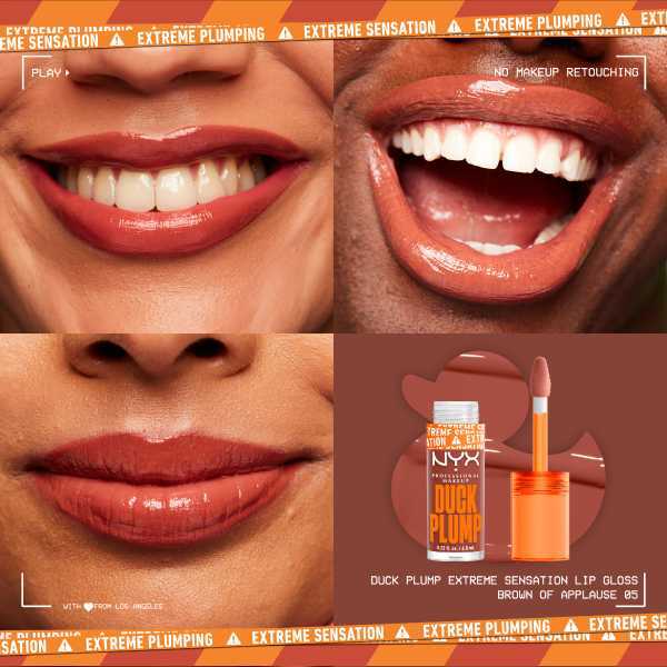 NYX Professional Makeup Duck Plump Gloss Brown Of Applause