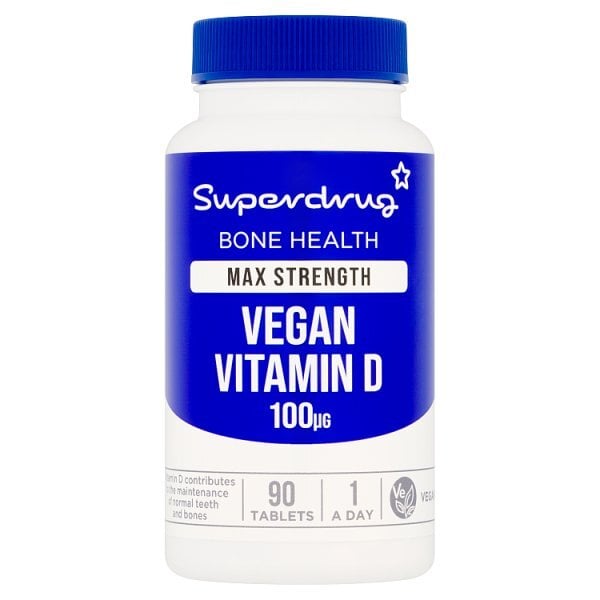 Superdrug Max Strength Vegan Vitamin D3 100æg 90s