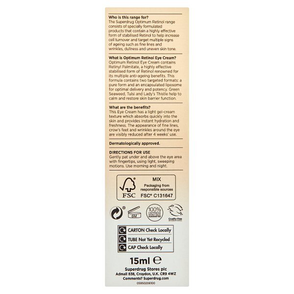 Optimum Retinol Eye Cream 15ml