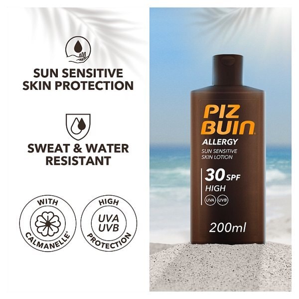 Piz Buin Allergy Sun Sensitive Skin Lotion SPF 30 High 200ml