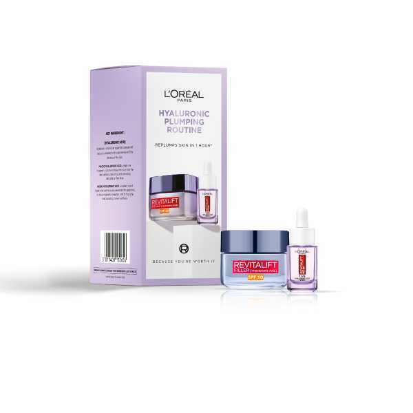 L'Oréal Paris Revitalift Filler Hyluronic Plumping Routine