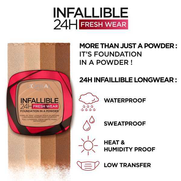 L'Oréal Paris Infallible 24H Foundation Powder 200 Golden Sand