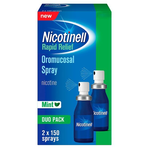Nicotinell (Nicotine) 1Mg Mint 2X150 Sprays Stop Smoking Aid