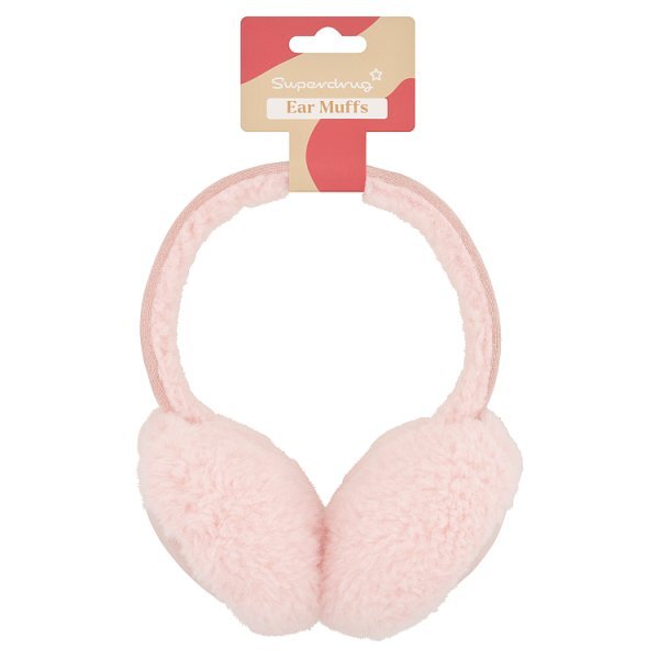 Superdrug Ear Muffs Pink Teddy