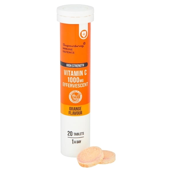 Superdrug Effervescent Vitamin C Orange 20s 1000mg