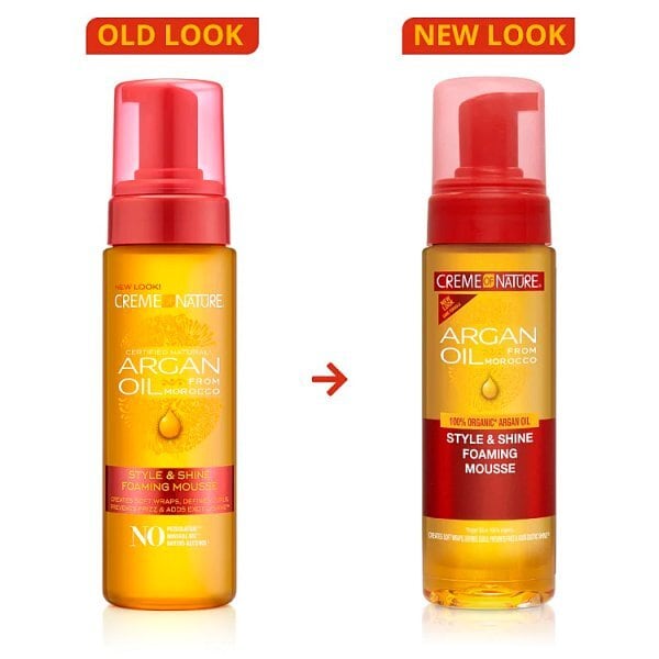 Creme of Nature Argan Oil Style & Shine Foaming Mousse 207ml