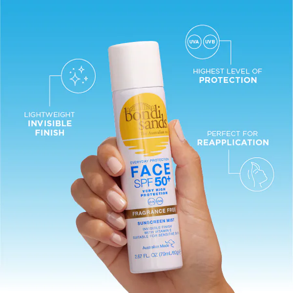 Bondi Sands Fragrance Free Face Mist Spf 50+ 60g