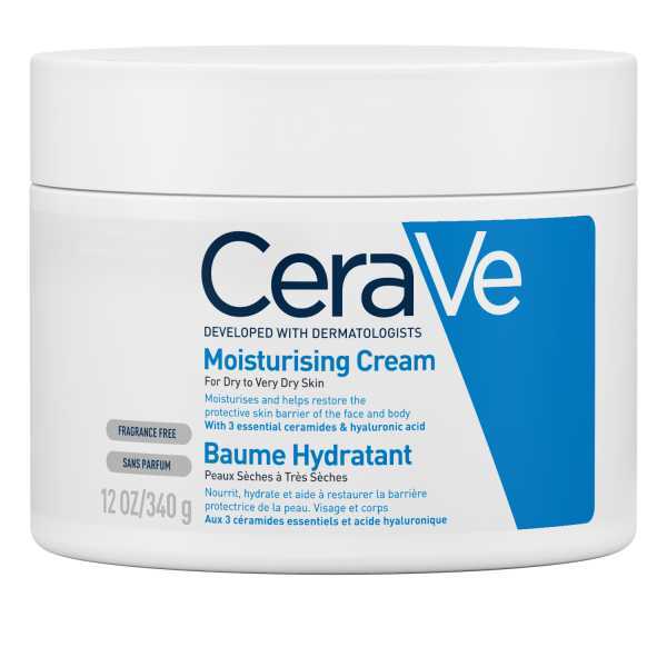 CeraVe Moisturising Cream with Hyaluronic Acid & Ceramides for Dry Skin 340g