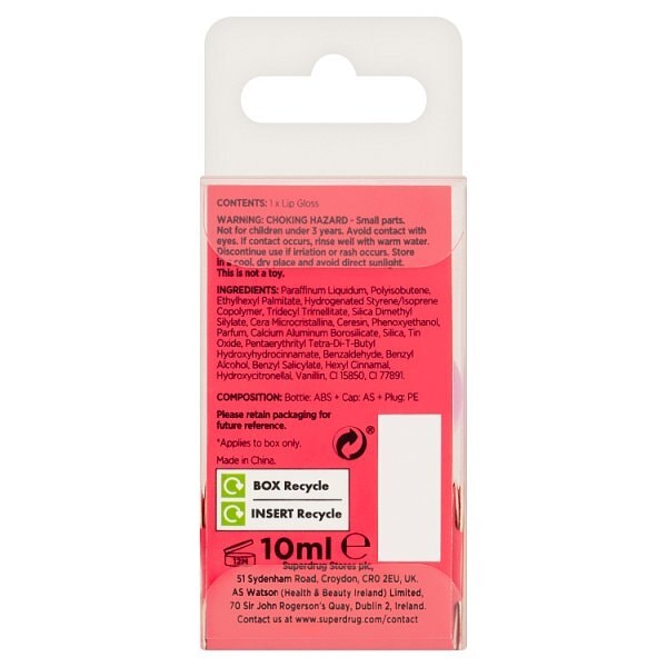 Superdrug Fantasy Heart Lip Gloss