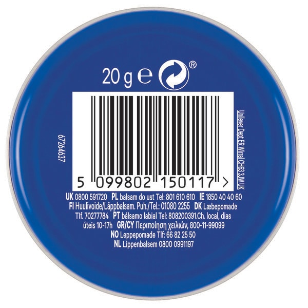 Vaseline Lip Therapy Original Lip Balm Tin 20 g