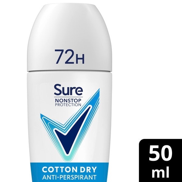 Sure Nonstop Protection Cotton Dry Anti-Perspirant Roll On 50 ml