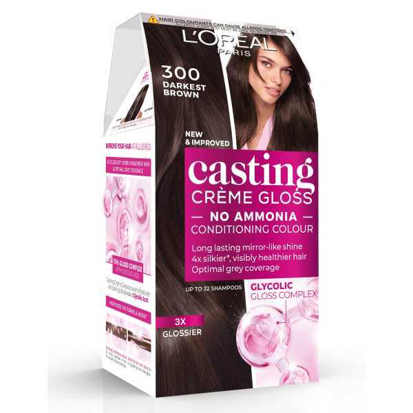 L'Oréal Casting Crème Gloss 300 Darkest Brown Hair Dye