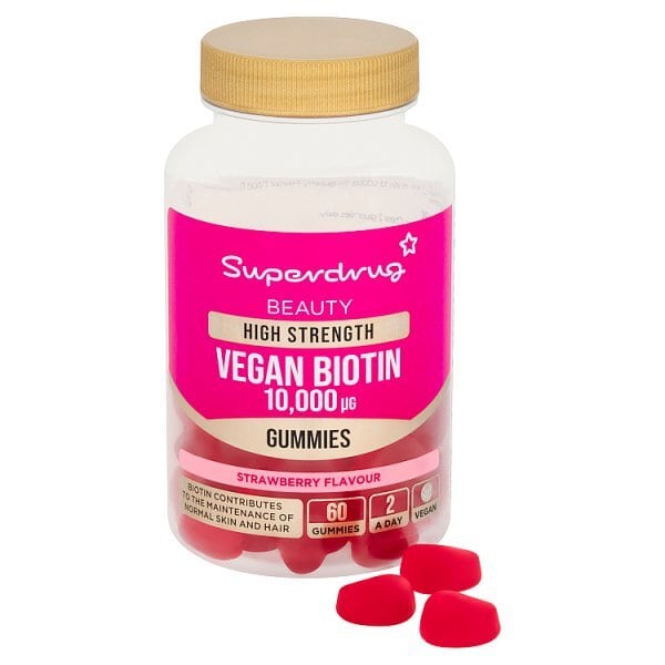 Superdrug High Strength Biotin 10000æg Vegan Gummies 60s