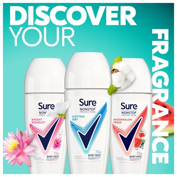 Sure Nonstop Protection Bright Bouquet Anti-Perspirant Roll On 50 ml