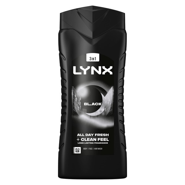 Lynx 3-in-1 Body Wash Shower Gel Black 500ml