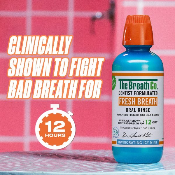 The Breath Co Fresh Breath Oral Rinse Icy Mint 500ml