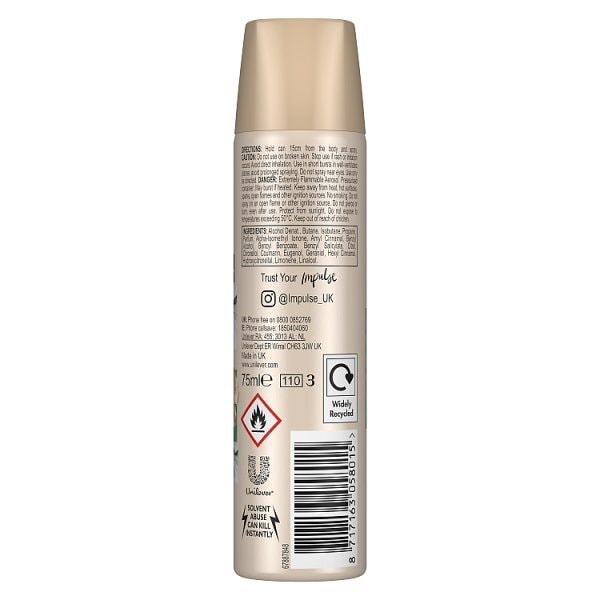 Impulse Body Spray Deodorant Musk 75ml
