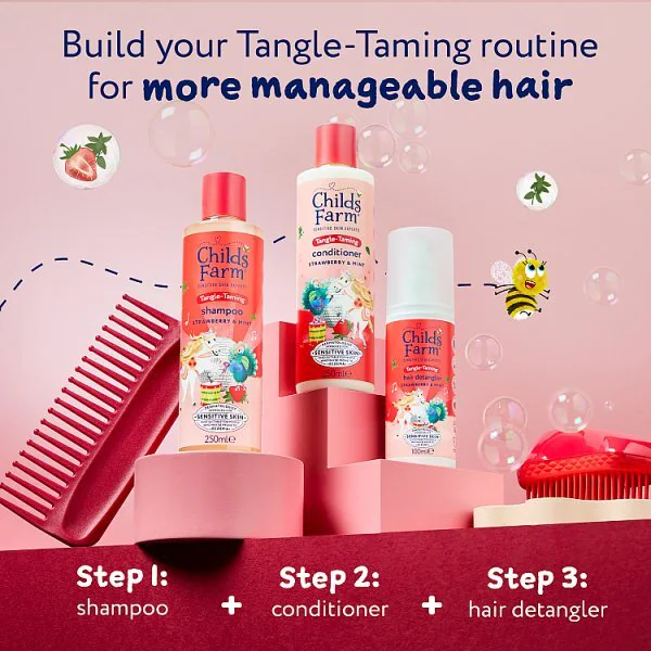 Childs Farm 3 In 1 Hair Detangler Strawberry & Mint 100Ml