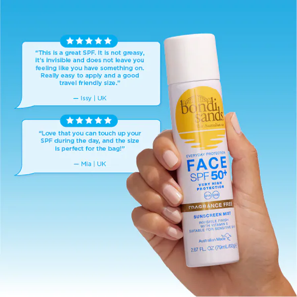 Bondi Sands Fragrance Free Face Mist Spf 50+ 60g