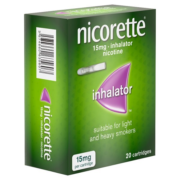 Nicorette 15mg Inhalator Nicotine Cartridges (Stop Smoking)