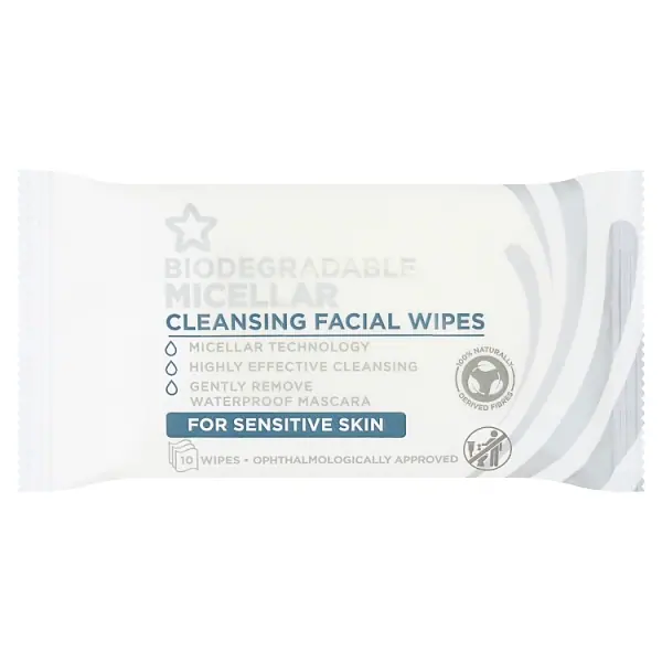 Superdrug Cosmetic Travel Micellar Wipes 10