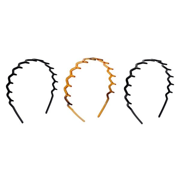Brushworks Zig Zag Headband - 3 Pack