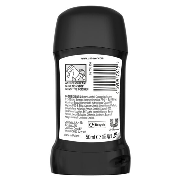 Sure Men Nonstop Protection Sensitive Men's Deodorant Stick 50 ml
