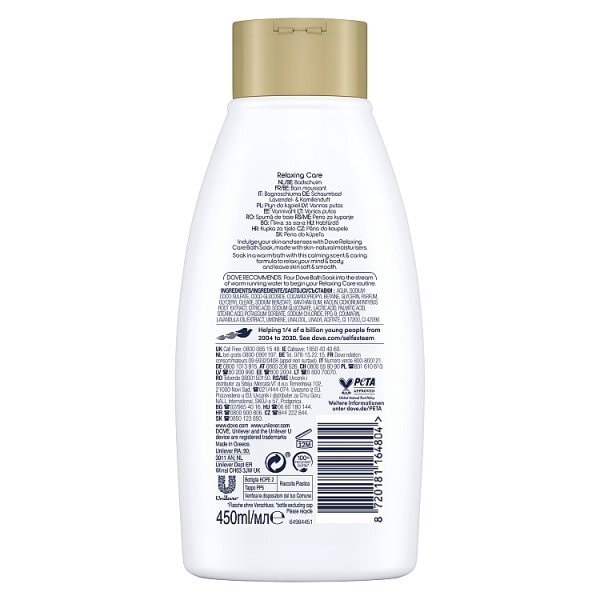Dove Relaxing Care Foaming Bath Bath Soak 450 ml