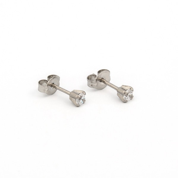 Studex Stainless Steel 3mm CZ Earrings