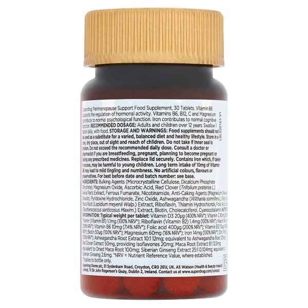 Superdrug Perimenopause Multivitamins 30s