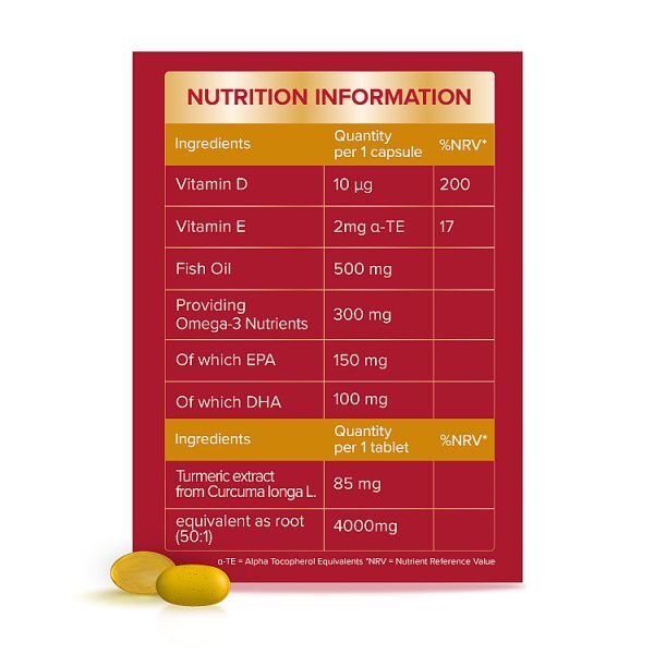 Seven Seas Omega-3 Plus Turmeric - 30 Duo Pack