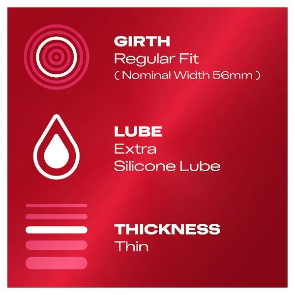 Durex Thin Feel Condoms Enhanced Sensitivity Regular Fit 30s