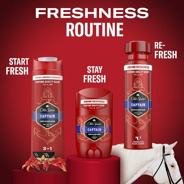Old Spice Captain Shower Gel & Shampoo For Men 400ml