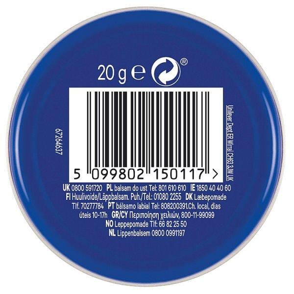 Vaseline Lip Therapy Original Lip Balm Tin 20 g