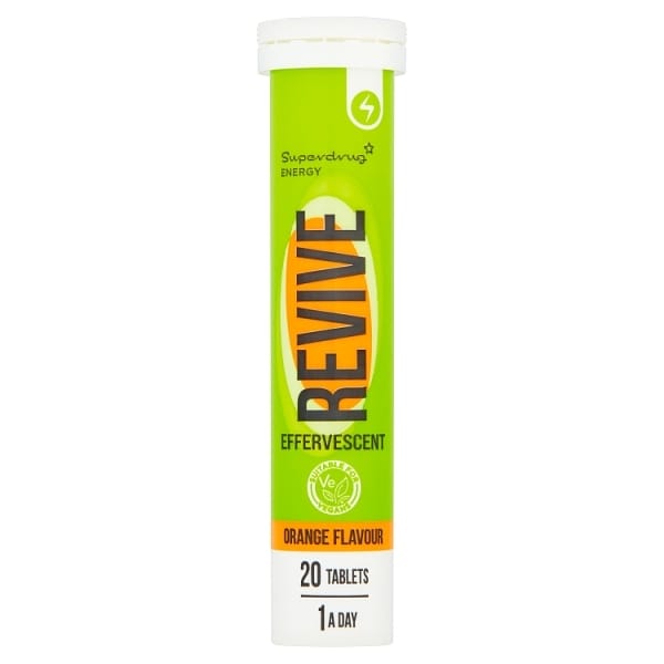 Superdrug Effervescent Revive Orange 20s