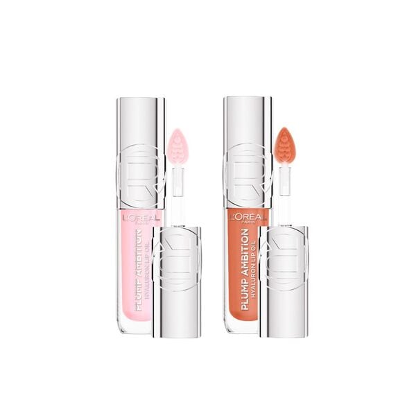 L'Oréal Paris Plump Ambition Lip Oil Gloss Nude Bundle