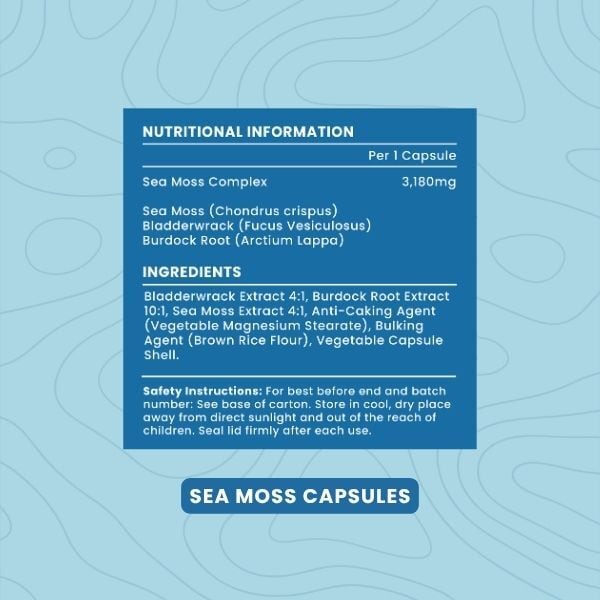 Your Good Health Co Sea Moss Capsules High Strength 3180mg